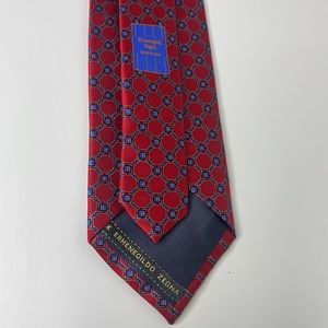 Ermenegildo  Zegna Red Silk Classic Tie